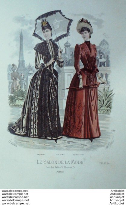 Gravure Mode Salon 1888 #  929 (Old Fashion plate)