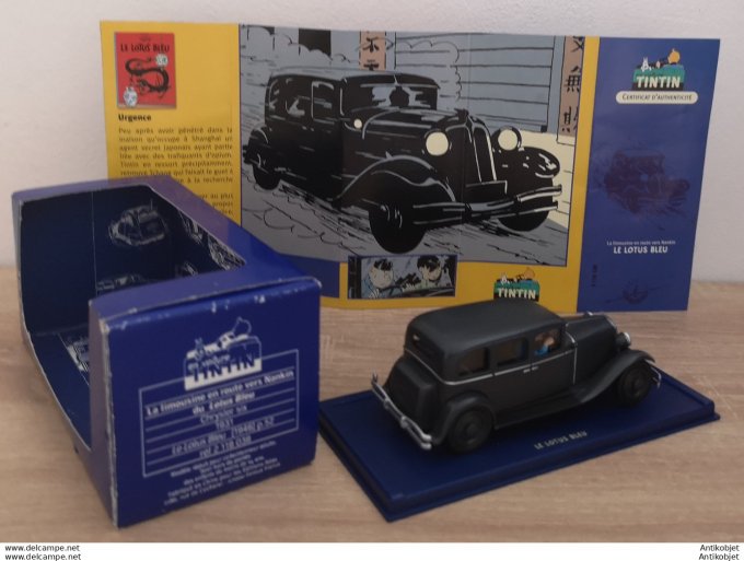 Tintin Le Lotus bleu Limousine Chrysler Six 1931 Atlas 1:43