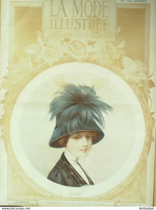 La Mode illustrée journal 1910 n° 47 Toilettes Costumes Passementerie