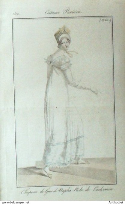 Costume Parisien 1812 # 1260 Robe de cachemire