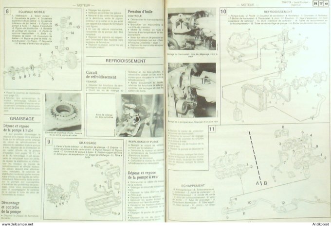 Revue Tech. Automobile 1988 n°493 Toyota Land Cruiser Renault Alpine 310