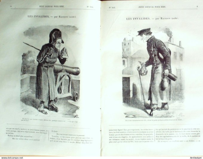 Petit journal pour Rire 1858 # 164 Les Invalides Randon