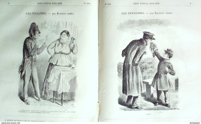 Petit journal pour Rire 1858 # 164 Les Invalides Randon