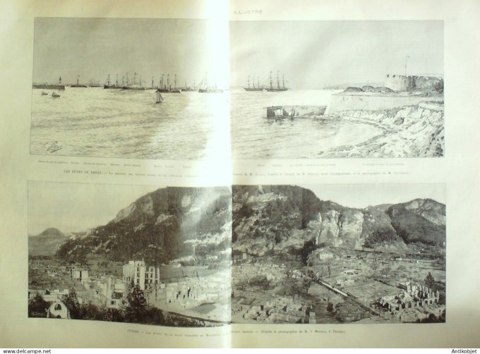 Le Monde illustré 1891 n°1806 Brest (29) île Sumatra Batak-Karo Chine Pinang Suisse Meiringen