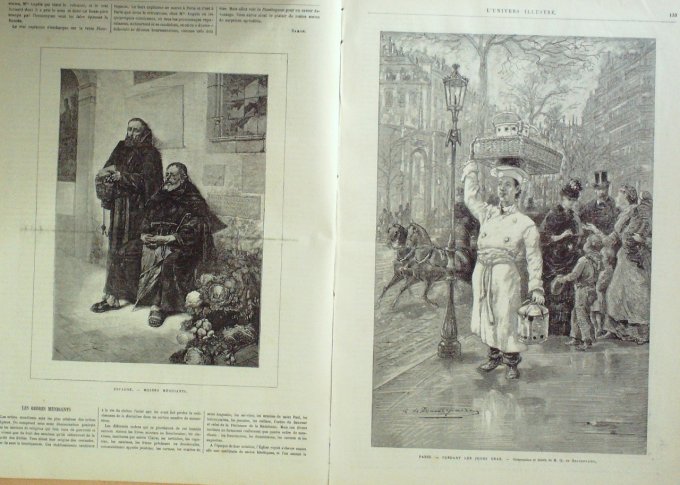 L'Univers illustré 1884 n°1510 ESPAGNE Moines INDE Nicobar TONKIN Canonnière EGYPTE Aden CANADA Mont