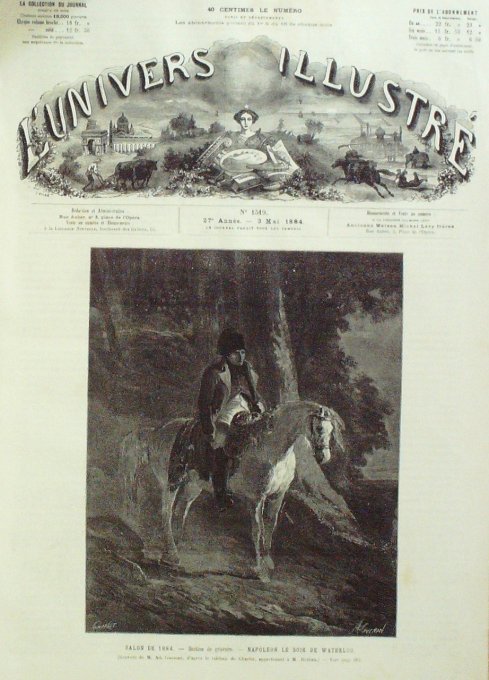 L'Univers illustré 1884 n°1519 NAPOLEON Waterloo EGYPYE Soudan Zebehr Pacha Nortwich BIRMANIE Lousha