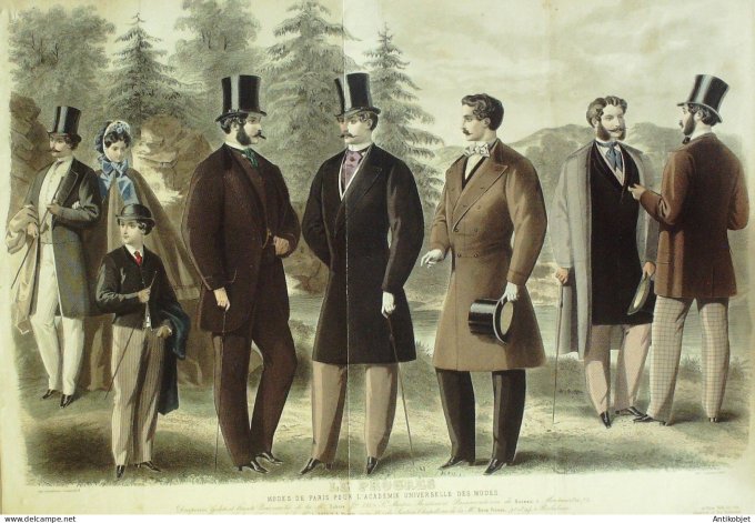 Gravure Mode Le Progres 1863- 1 (Old Fashion plate) Rare