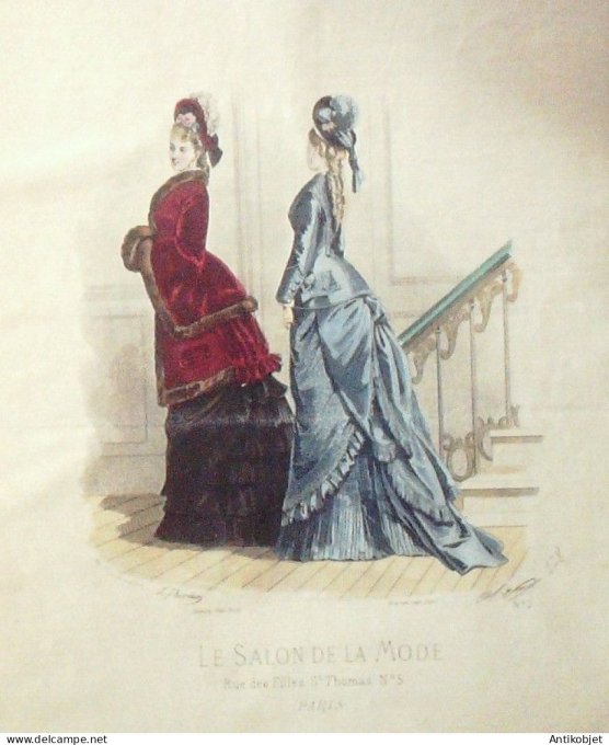 Gravure de mode Salon de la mode 1877 n° 228