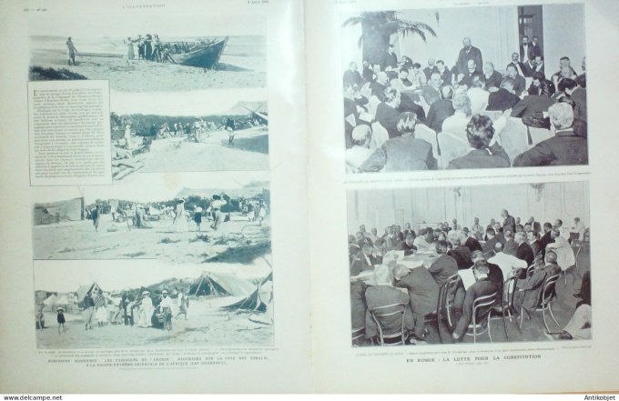 L'illustration 1905 n°3258 Julia Bartet Russie Moscou Congrès Somalie Cap Guardafui peintre Ziem