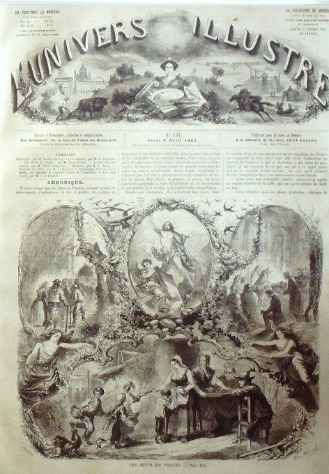 L'Univers illustré 1861 # 151 Milan Cathédrale serfs russes Types & costumes