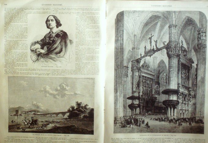 L'Univers illustré 1861 # 151 Milan Cathédrale serfs russes Types & costumes