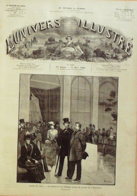 L'Univers illustré 1884 n°1520 Portugal Madère LA ROQUETTE Campi Elections