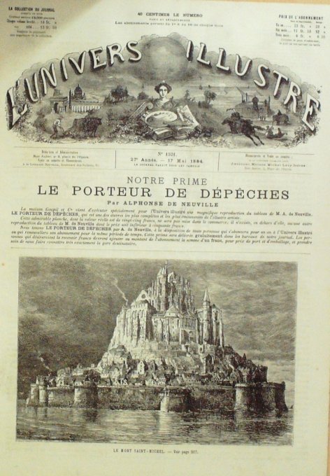 L'Univers illustré 1884 n°1521 Mont St Michel CHINE Pékin Li Fong Pao COLORADO New Jersey