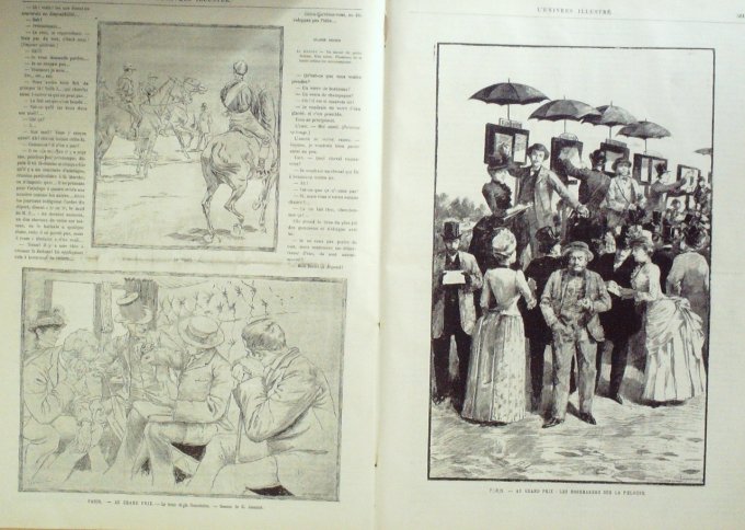 L'Univers illustré 1884 n°1524 BOOKMAKERS à Paris INDE Murres Pendjab