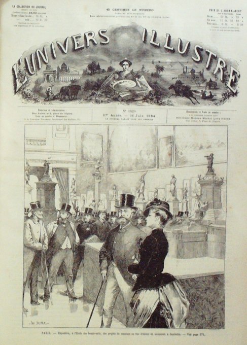 L'Univers illustré 1884 n°1525 LONDRES Explosion GP Longchamps GARRIBALDI