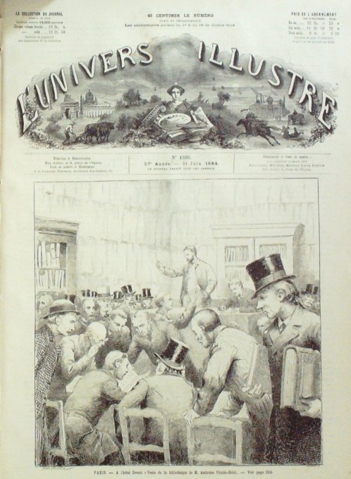 L'Univers illustré 1884 n°1526 LILLE Catastrophe BRUXELLES troubles BRESIL Paulo Affonso ILE MAURICE