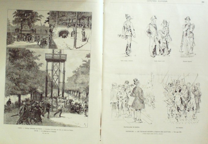 L'Univers illustré 1884 n°1526 LILLE Catastrophe BRUXELLES troubles BRESIL Paulo Affonso ILE MAURICE