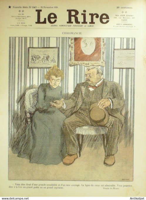 Le Rire 1905-11-25 # 147 Journal humoristique Ed.Originale Le Voisin de dessous