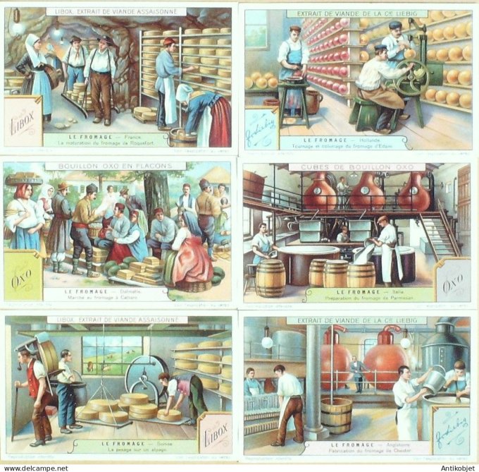 Chromo Liebig Sang 1228 Le Fromage (1928)