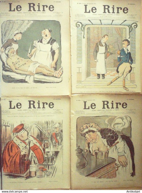 Le Rire 1901 lot 4 revues Faivre Metivet Jeanniot Meunier De Neziere Burret Dunker