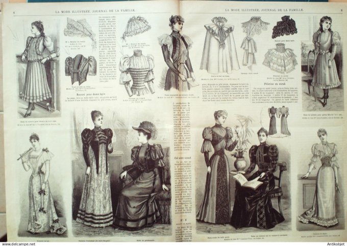 Mode illustree 1893 Lot de 10 journaux