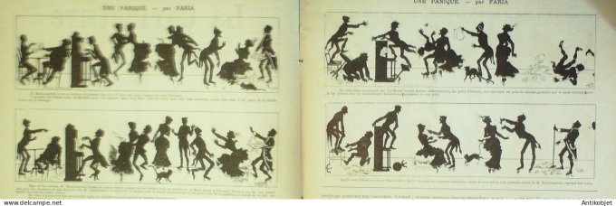 La Caricature 1885 #262 Merveilles de la science Draner panique Faria Sardou par Luque Caran d'Arch