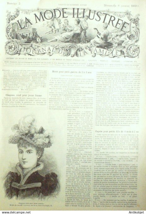 Mode illustree 1893 Lot de 10 journaux