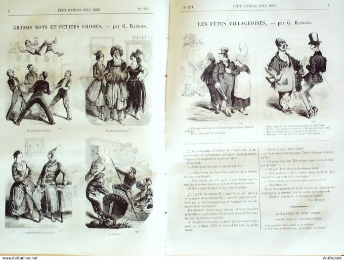 Petit journal pour Rire 1860 # 274 Le Jardin d'Acclimatation Grevin