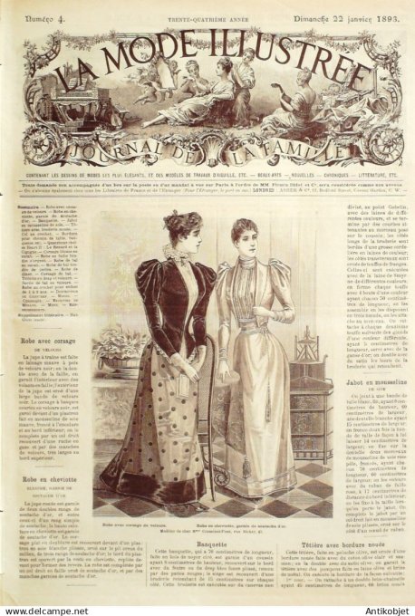 La Mode illustrée journal 1911 n° 49 Toilettes Costumes Passementerie