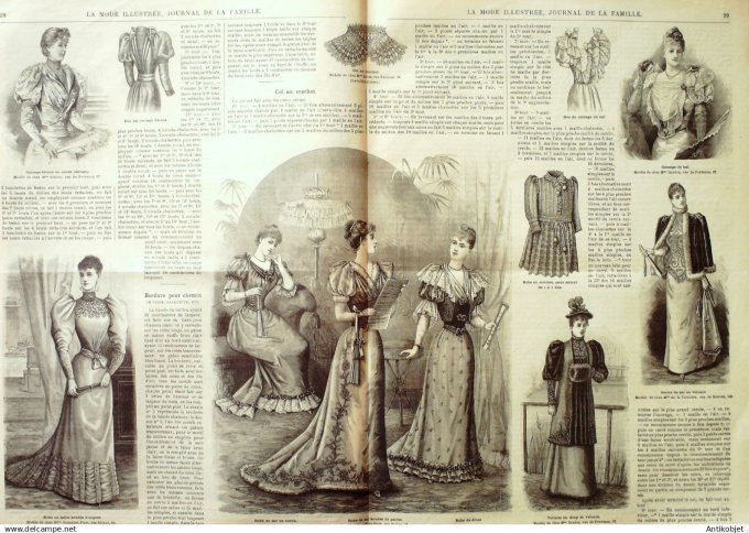 Mode illustree 1893 Lot de 10 journaux