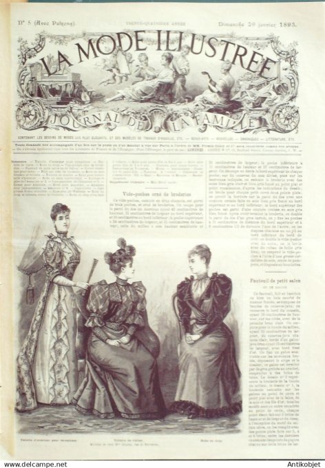 Mode illustree 1893 Lot de 10 journaux