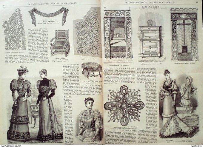 Mode illustree 1893 Lot de 10 journaux