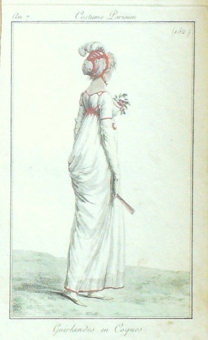 Costume Parisien 1799 an 7 #152 (eau forte) Guirlandes en coques