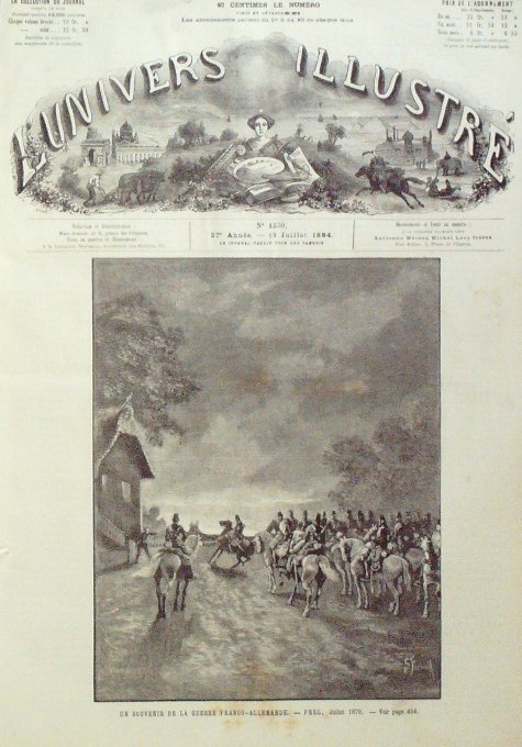 L'Univers illustré 1884 n°1530 MARSEILLE Choléra Fête 14 Juillet Chasse à la girafe