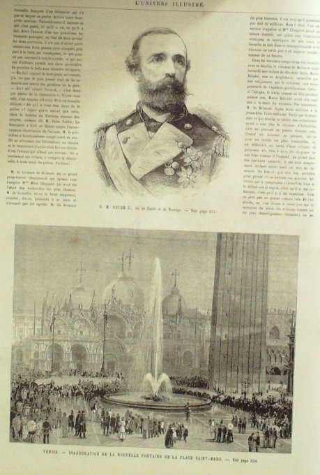 L'Univers illustré 1884 n°1535 Louis PASTEUR VENISE St Marc SAUMUR courses CHINE Fou Tchéou Arsnal