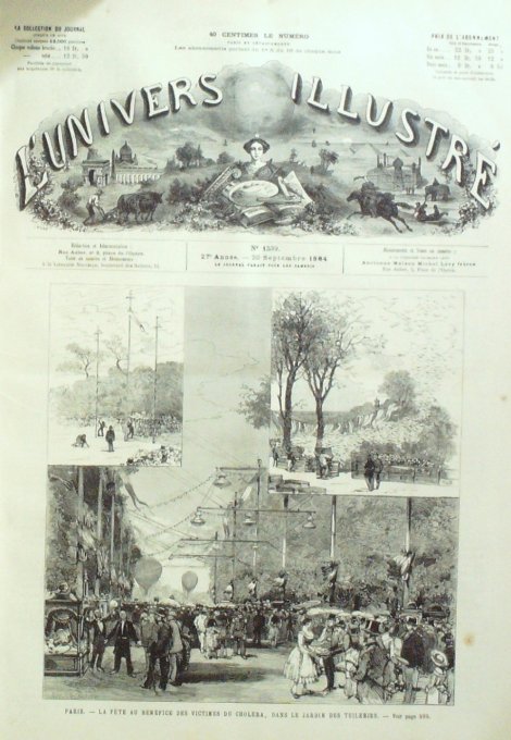 L'Univers illustré 1884 n°1539 Choléra Place Clichy CHINE armée Fou Tchéou MARSEILLE ECOSSE