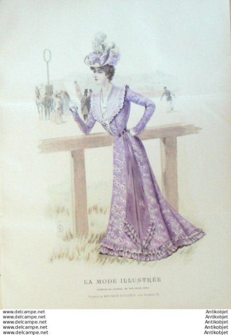 Gravure Mode illustree 1899 # 27 (Old Fashion plate) rare