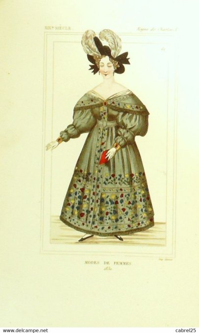 Mode Femme 1830 sous CHARLES X