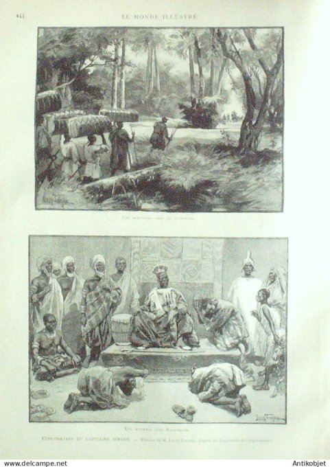 Le Monde illustré 1890 n°1725 Côte-d'Ivoire Kong Marseille (13) Toulon (83)