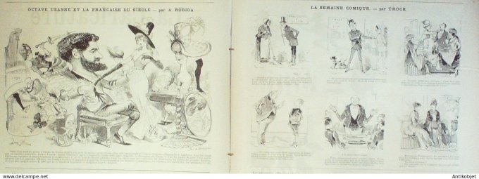 La Caricature 1886 #318 En mer Tiret-Bognet Octave Uzanne Dupuis par Luque Sorel Robida