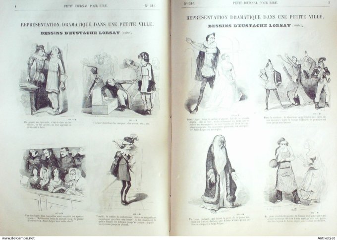 Petit journal pour Rire 1860 # 346 Les Saltimbanques Cham