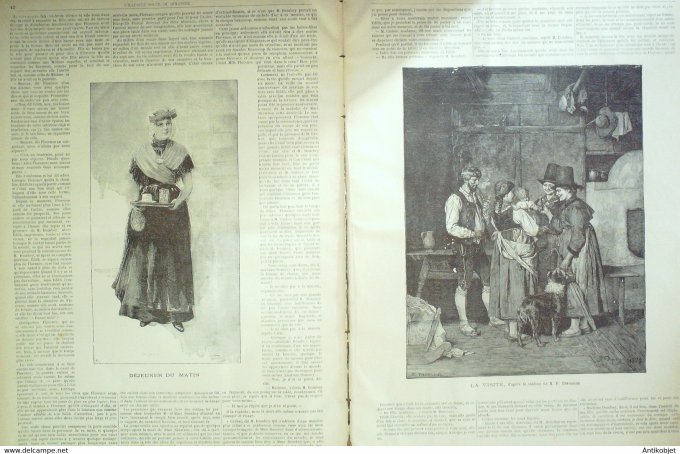 Soleil du Dimanche 1894 n°52 Etrennes Comtesse Paris Espagne messe de minuit