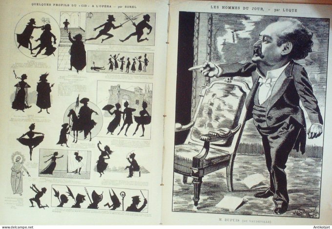 La Caricature 1886 #318 En mer Tiret-Bognet Octave Uzanne Dupuis par Luque Sorel Robida