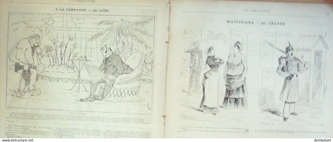 La Caricature 1886 #318 En mer Tiret-Bognet Octave Uzanne Dupuis par Luque Sorel Robida