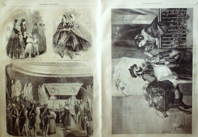 L'Univers illustré 1861 # 153 Kehl Ansdell et Haag Manolas Grisettes Espagnoles Monténégro lac 