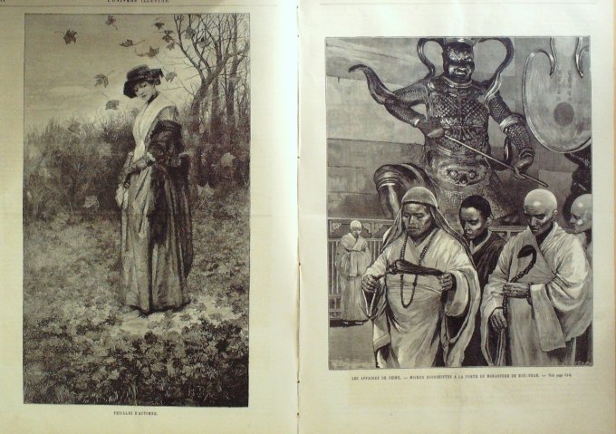 L'Univers illustré 1884 n°1540 CHINE Kou Shan moines Hôtel des Postes PALESTINE