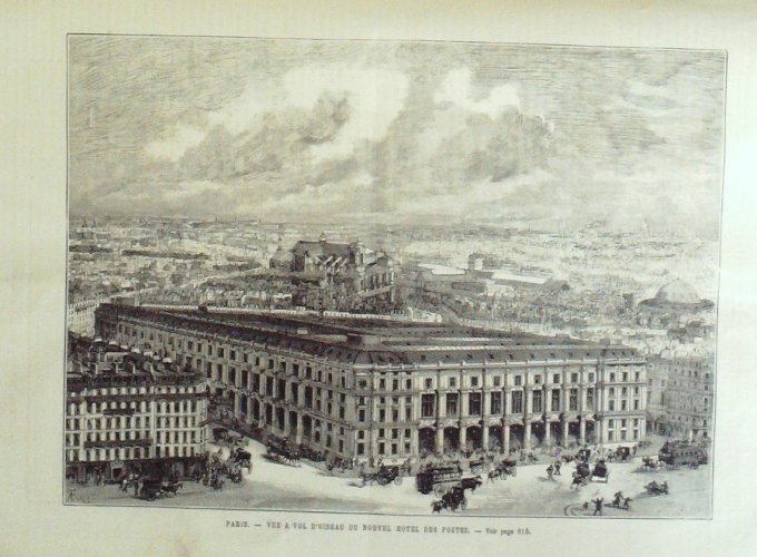 L'Univers illustré 1884 n°1540 CHINE Kou Shan moines Hôtel des Postes PALESTINE