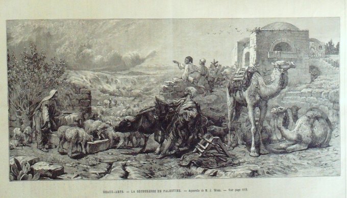 L'Univers illustré 1884 n°1540 CHINE Kou Shan moines Hôtel des Postes PALESTINE