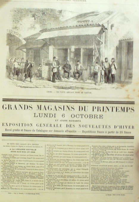 L'Univers illustré 1884 n°1541 PANAMA TOULON panoramas CHINE Canton