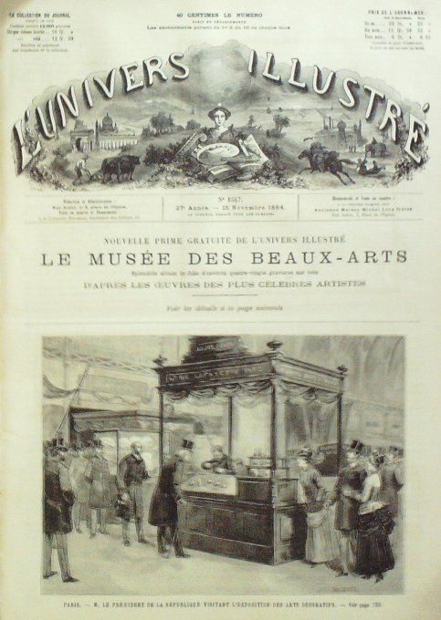 L'Univers illustré 1884 n°1547 SOUDAN Gordon sur le Nil ILE MAURICE pêche au marsouin